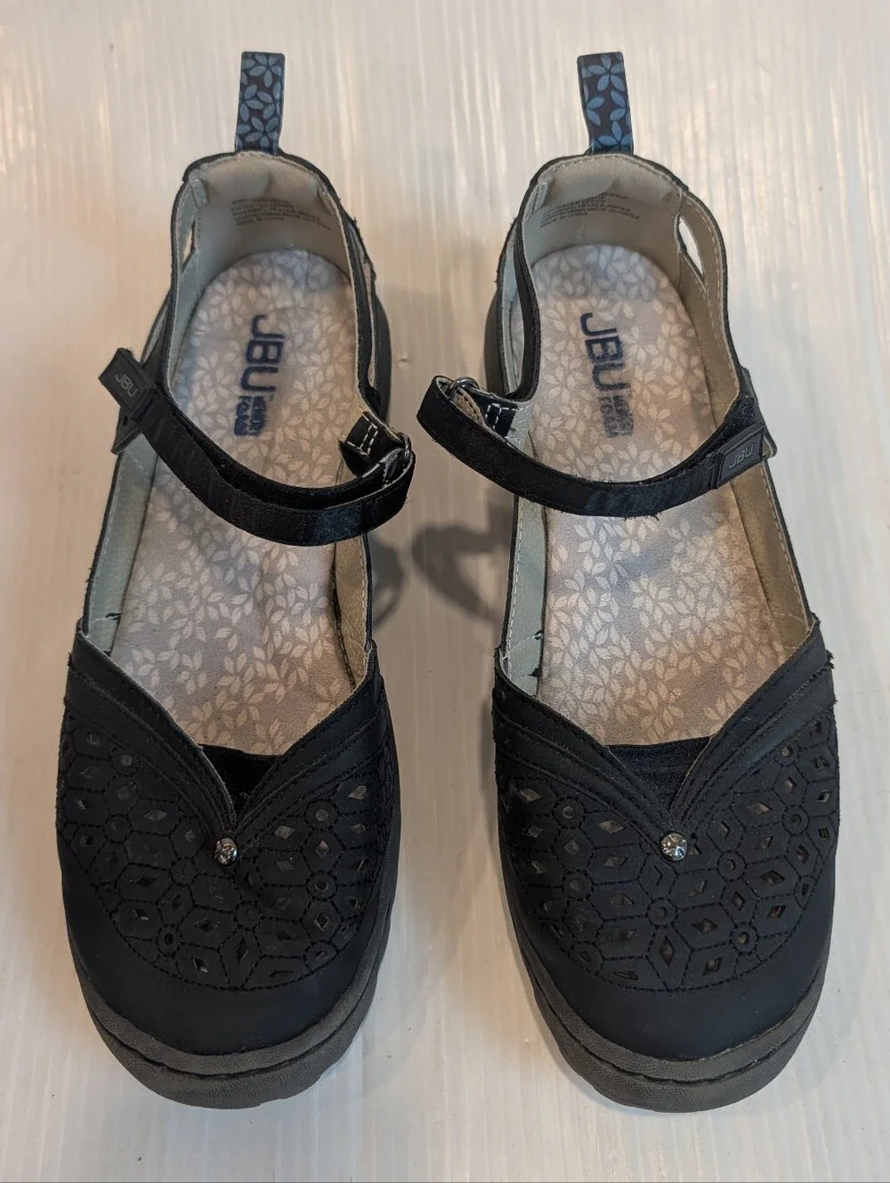 JBU Rosemary Women's Black Mary Jane Flats Size 8.5 Wide